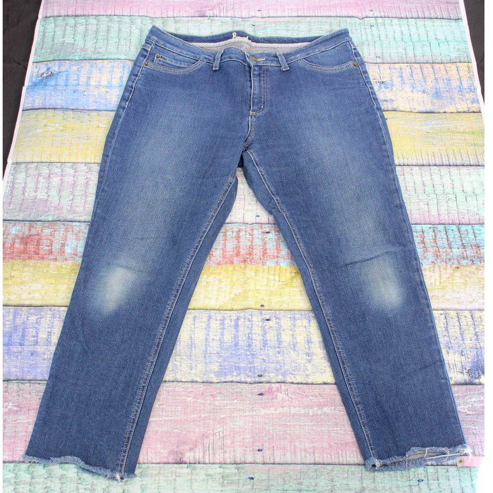 Boden Jeans 8R Medium Wash Straight Leg Frayed Hem
